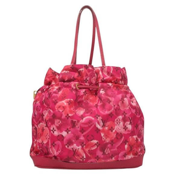 LOUIS VUITTON Ikat Flower Noe full MM Shoulder Bag Nylon Red - Picture 3 of 15